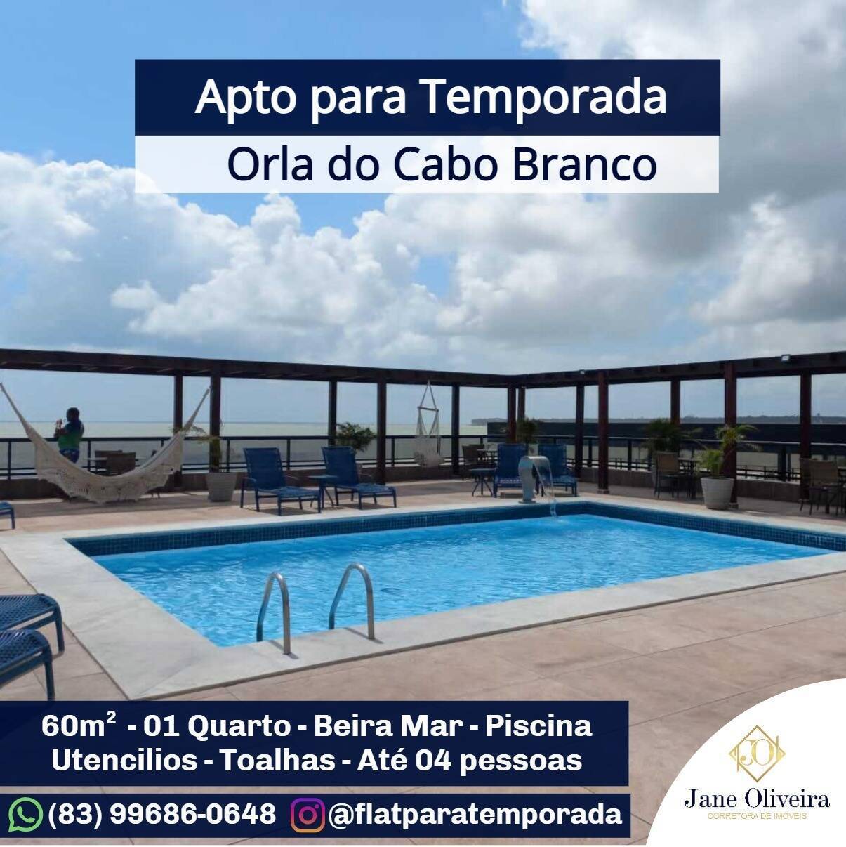 #JOTM08 - Apartamento para Temporada em João Pessoa - PB