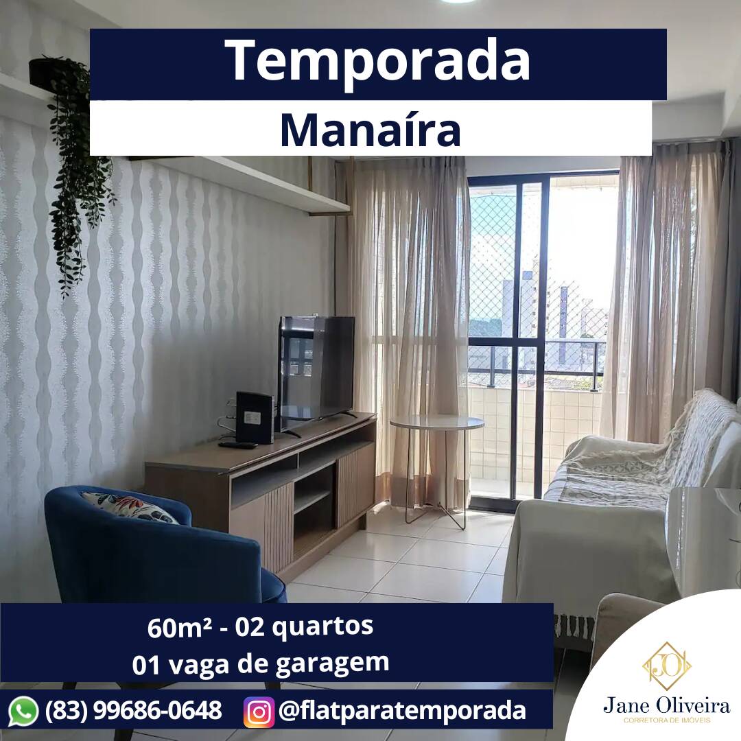 #JOTBF401 - Apartamento para Temporada em João Pessoa - PB
