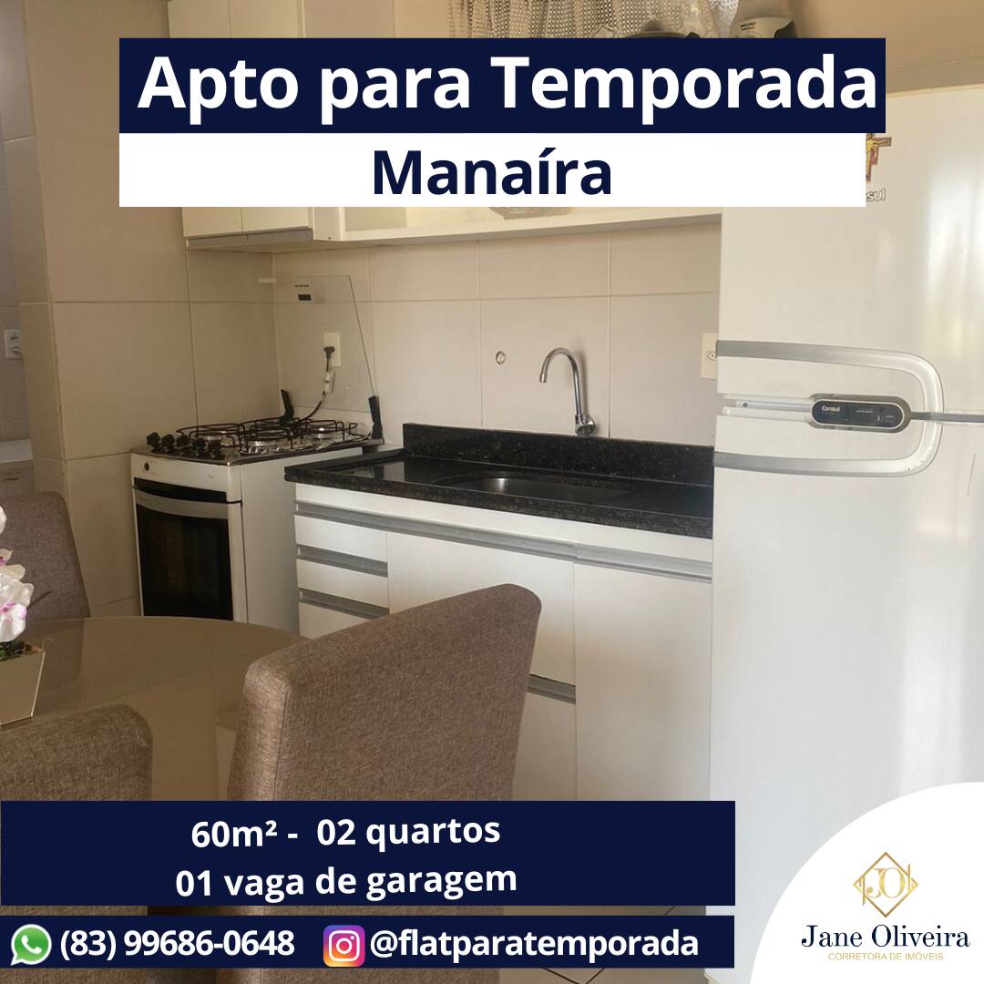 #JOBT102 - Apartamento para Temporada em João Pessoa - PB