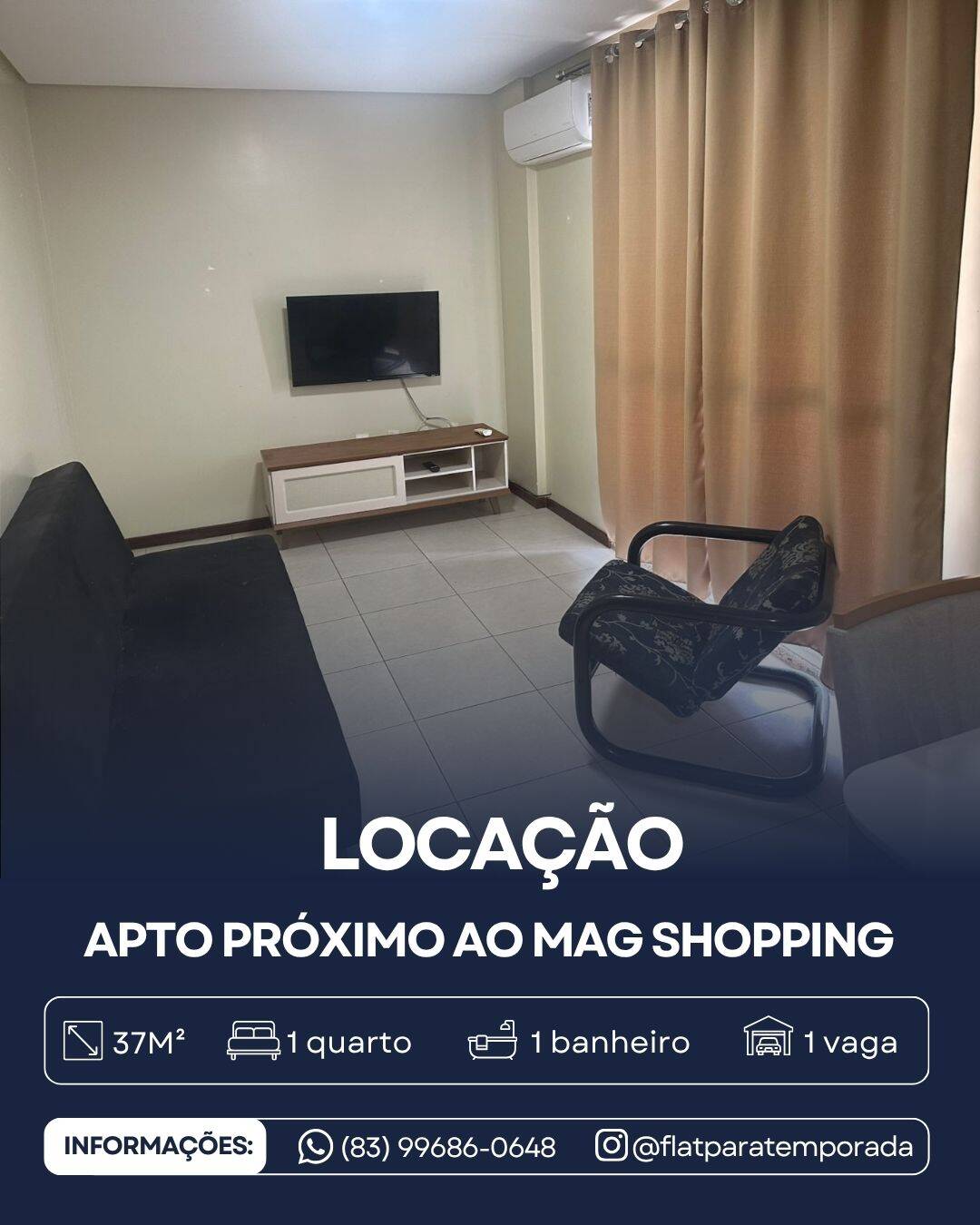 #JOLEV104 - Apartamento para Locação em João Pessoa - PB