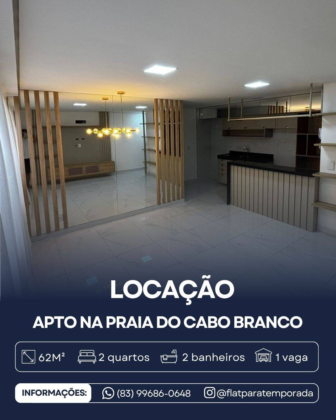 #JOLOA0810 - Apartamento para Locação em João Pessoa - PB