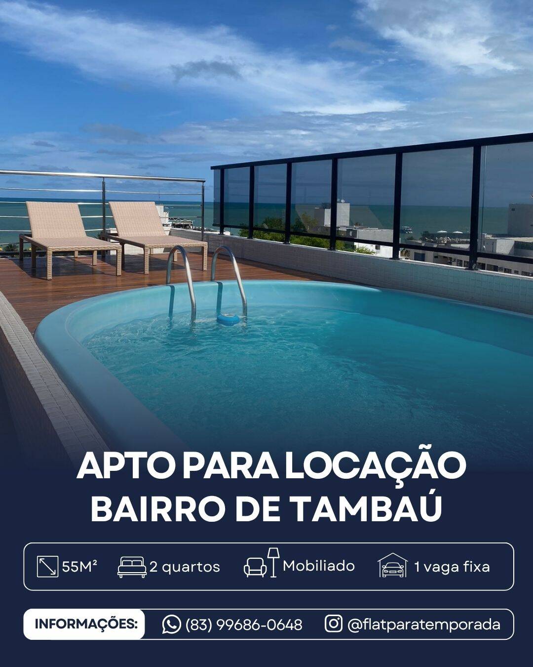 #JOLPKR - Apartamento para Locação em João Pessoa - PB