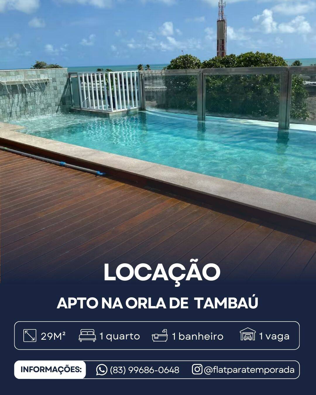 #JOLIF215 - Flat para Locação em João Pessoa - PB